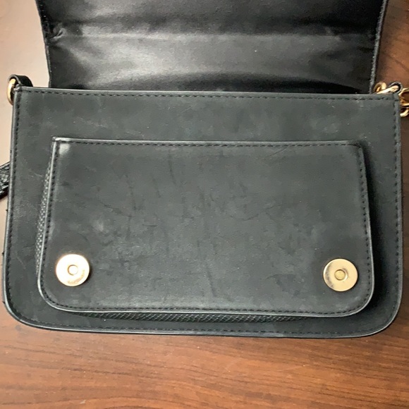 River Island Black Faux Suede Mini Satchel Handbag - Picture 11 of 11